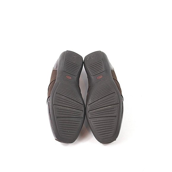 Clarks Women's Size 6 Brown Croc Print Suede Stretch Loafers Shoes 66416 - Picture 6 of 6